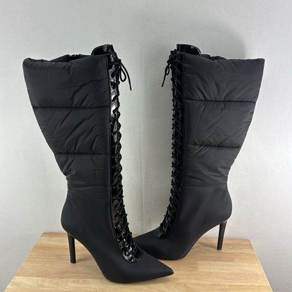 INC International Concepts Sicole Lace-Up Boots- Black- Size 8.5 M (Medium)- NIB - Picture 5 of 8